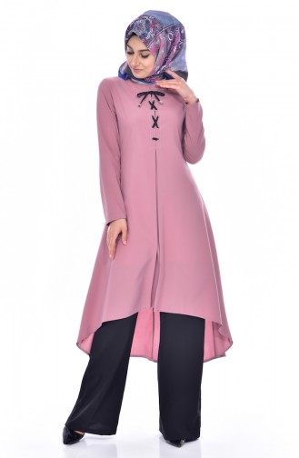 Ensemble Deux Pieces Tunique Pantalon 9021-09 Rose Pâle 9021-09