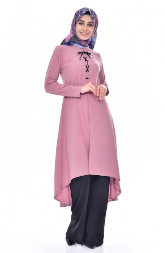 Ensemble Deux Pieces Tunique Pantalon 9021-09 Rose Pâle 9021-09