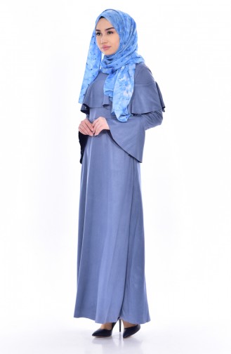 Indigo Hijab Dress 4116-04