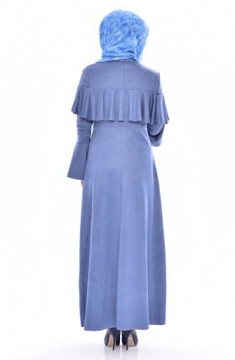 Indigo Hijab Dress 4116-04