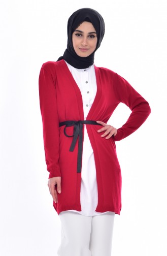 Belted Cardigan 4670-06 Red 4670-06