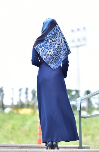 Hijab Kleid mit Falber 9801-03 Dunkelblau 9801-03