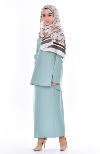 Tunic Skirt Double Suit 5120-09 Open Mint Greenذ 5120-09