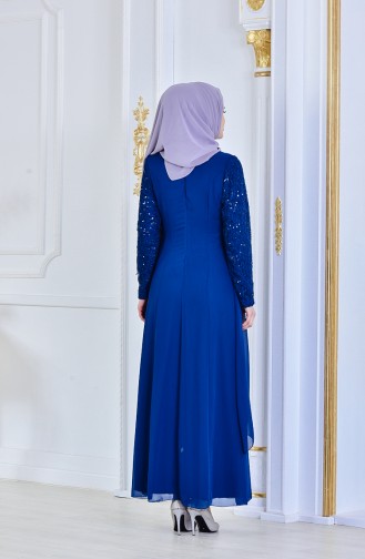 Petroleum Hijab-Abendkleider 52651-06