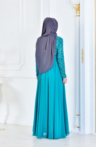 Sequined Evening Dress 8014-01 Emerald 8014-01