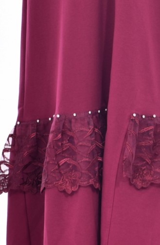 Claret red Abaya 8114-03