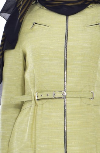 Belted Overcoat 1401-01 Pistachio Green 1401-01