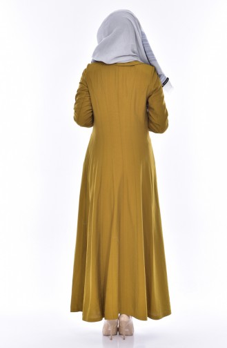 Hijab Mantel mit Reißverschluss 1801-03 Senf 1801-03