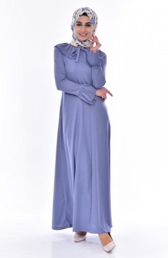 Indigo Hijab Dress 3722-10