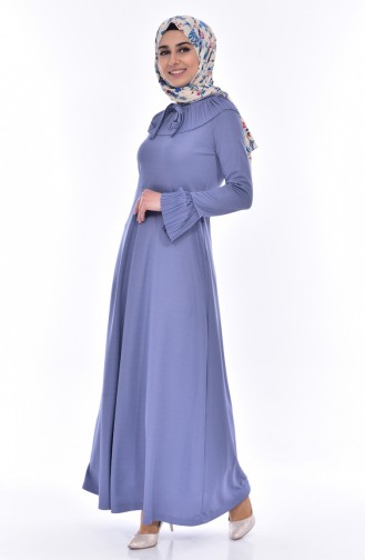 Indigo Hijab Dress 3722-10