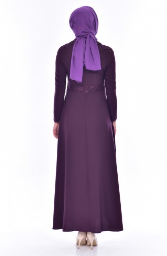 Purple Hijab Dress 0035-10