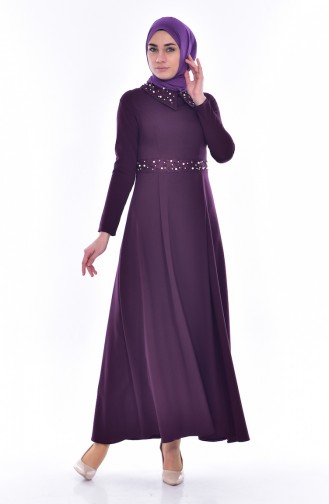 Purple Hijab Dress 0035-10