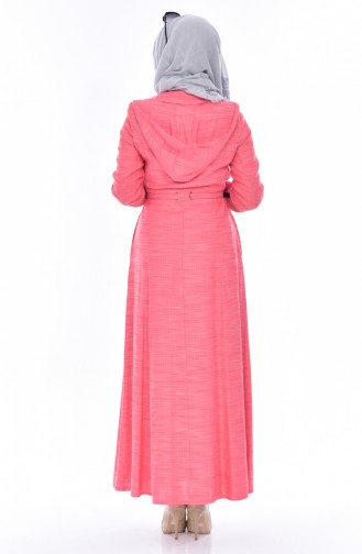 Belted Overcoat 1401-03 Pink 1401-03