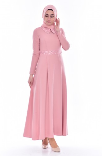 Pink Hijab Dress 0035-07