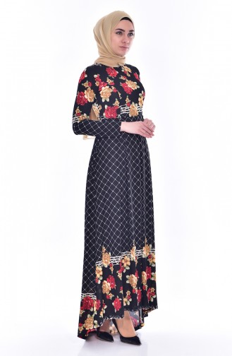 Black Hijab Dress 5203-01