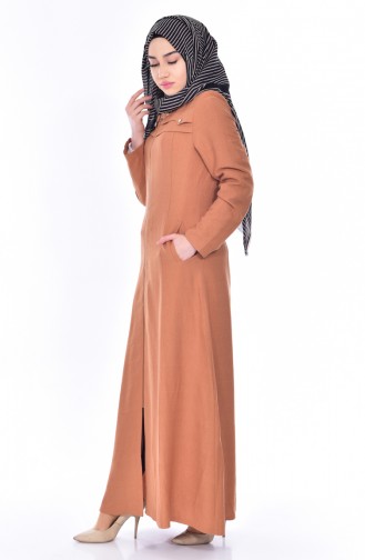 Hijab Mantel mit Kapuzen 0501-02 Tabak 0501-02