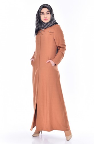 Hijab Mantel mit Kapuzen 0501-02 Tabak 0501-02
