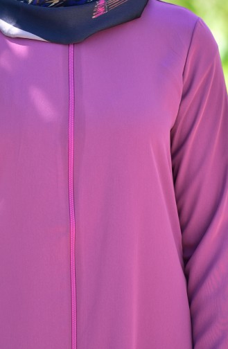 Abaya mit Reißverschluss 6026-12 Rosa 6026-12