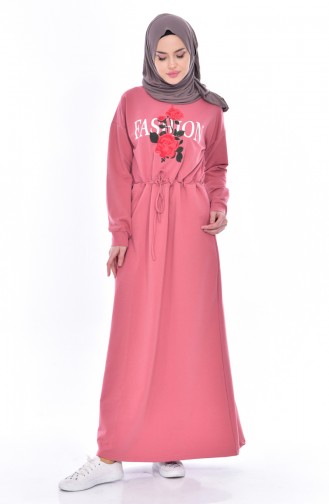 Dusty Rose Hijab Dress 8117-01