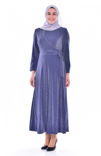Indigo Hijab Dress 60582A-02