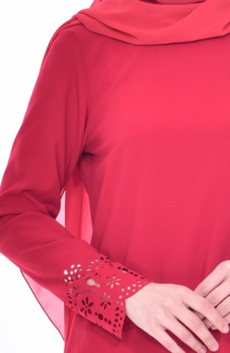 Laser Cut Tunic 4406-07 Red 4406-07