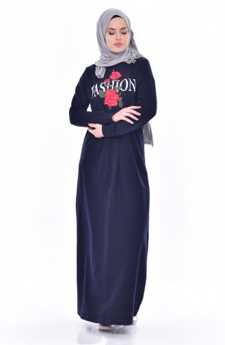 Robe Hijab Bleu Marine 8117-05