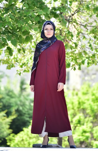 Abaya mit Reißverschluss 6026-07 Zwetschge 6026-07