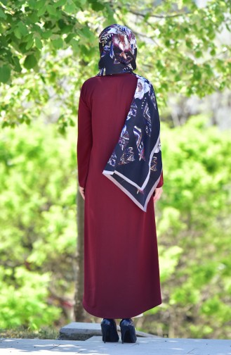 Abaya mit Reißverschluss 6026-07 Zwetschge 6026-07