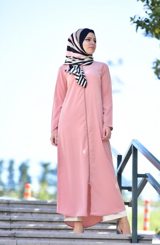 Abaya mit Reißverschluss 6026-11 Puder 6026-11