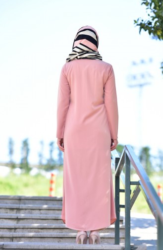 Abaya mit Reißverschluss 6026-11 Puder 6026-11