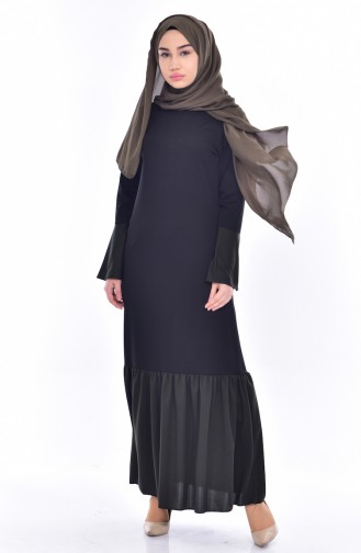 Khaki Hijab Dress 0154-10