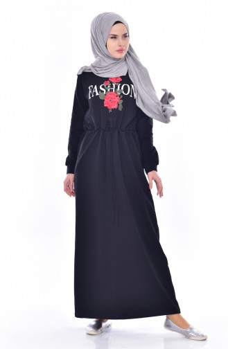 Robe İmprimée 8117-04 Noir 8117-04