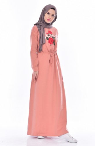 Robe Hijab Saumon 8117-03