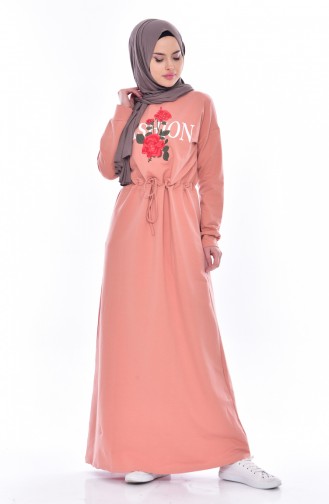 Robe Hijab Saumon 8117-03