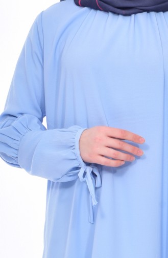 Büzgülü Tunik 8144-05 Bebe Mavisi