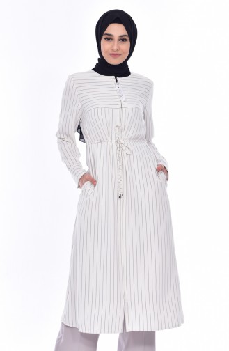 SUKRAN Striped Cape 35825-01 White 35825-01