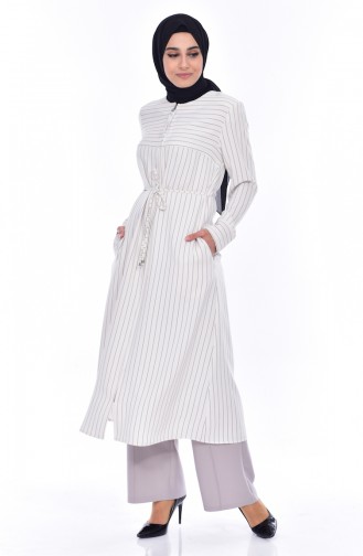 SUKRAN Striped Cape 35825-01 White 35825-01