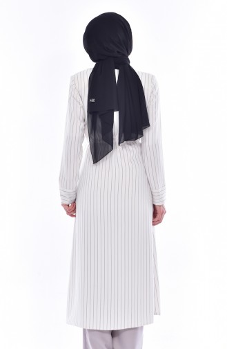 SUKRAN Striped Cape 35825-01 White 35825-01