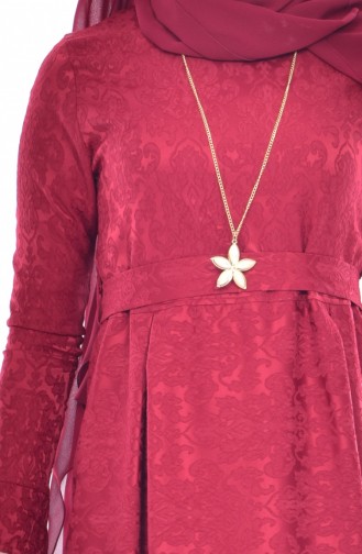 Necklace Jacquard Dress 5508-04 Claret Red 5508-04