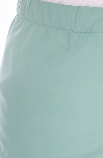 Lastikli Bol Paça Pantolon 6601-20 Çağla Yeşil