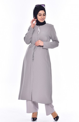 SUKRAN Striped Cape 35825-04 Gray 35825-04