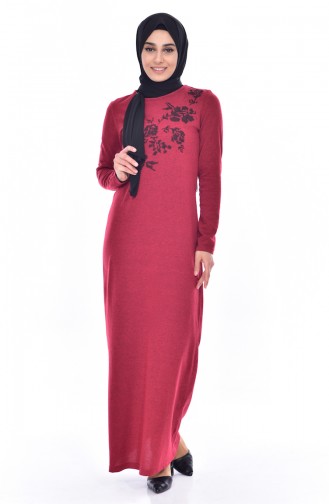 Red Hijab Dress 2876-06