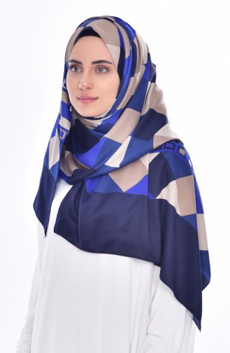 Navy Blue Sjaal 14