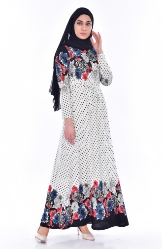Blue Hijab Dress 0235-03
