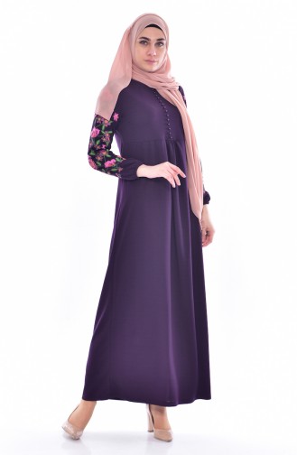 Purple Hijab Dress 2169-05