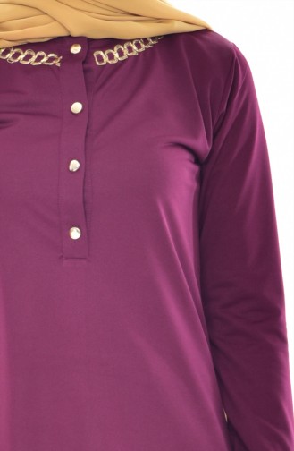Embroidered Tunic0660-04 Plum 0660-04