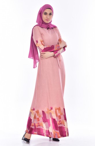 Powder Hijab Dress 0236-02