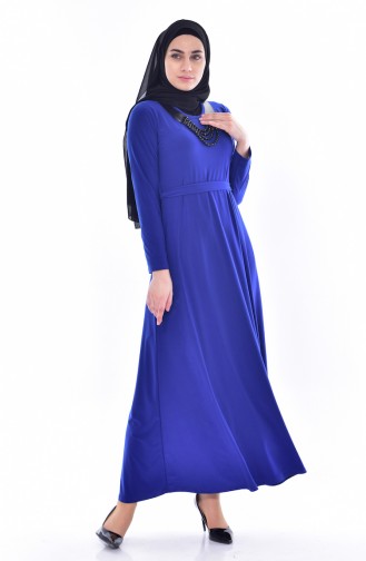 Saxe Hijab Dress 5154-09
