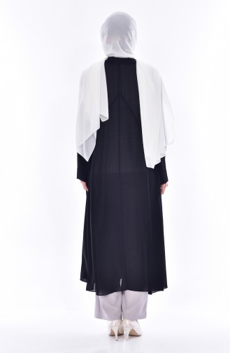 Abaya mit Hemdkragen 35813-01 Schwarz 35813-01