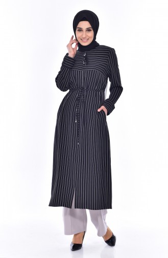 SUKRAN Striped Cape 35825-03 Black 35825-03